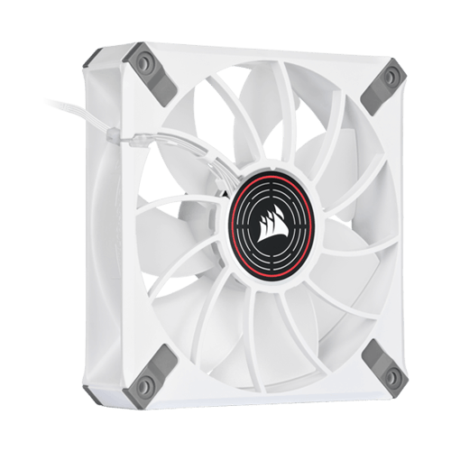 Corsair ML120 LED Elite 120mm Red LED Cabinet Fan (Single Pack - White Frame)